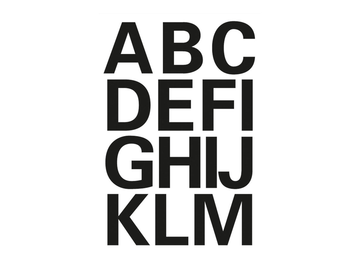 HERMA Klebebuchstaben 4167 Buchstaben A-Z, schwarz 25,0 x 25,0 mm, 30 Etiketten