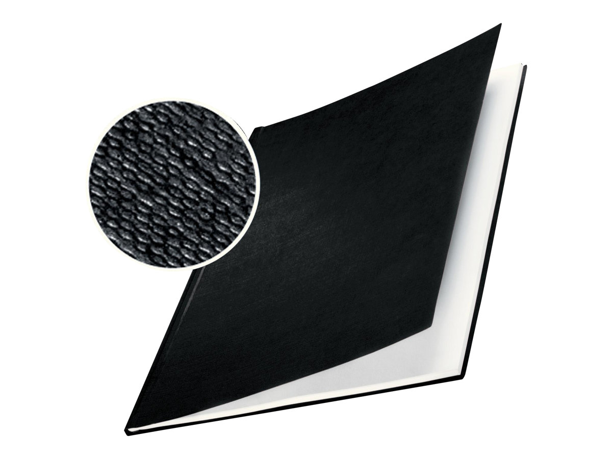 LEITZ Buchbindemappen schwarz Hardcover fÃ¼r 36 - 70 Blatt DIN A4, 10 St.