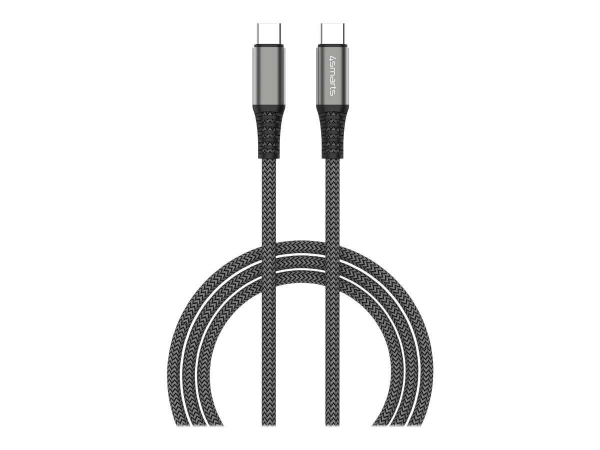 4smarts USB-C auf USB-C Kabel PremiumCord 100W 1,5m schwarz 4smarts USB-C auf USB-C Kabel PremiumCord 100W 1,5m schwarz