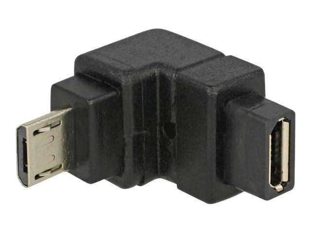 Delock Adapter USB 2.0 Micro-B Stecker > USB 2.0 Micro-B Buchse gewinkelt unten Delock Adapter USB 2.0 Micro-B Stecker > USB 2.0 Micro-B Buchse gewinkelt unten