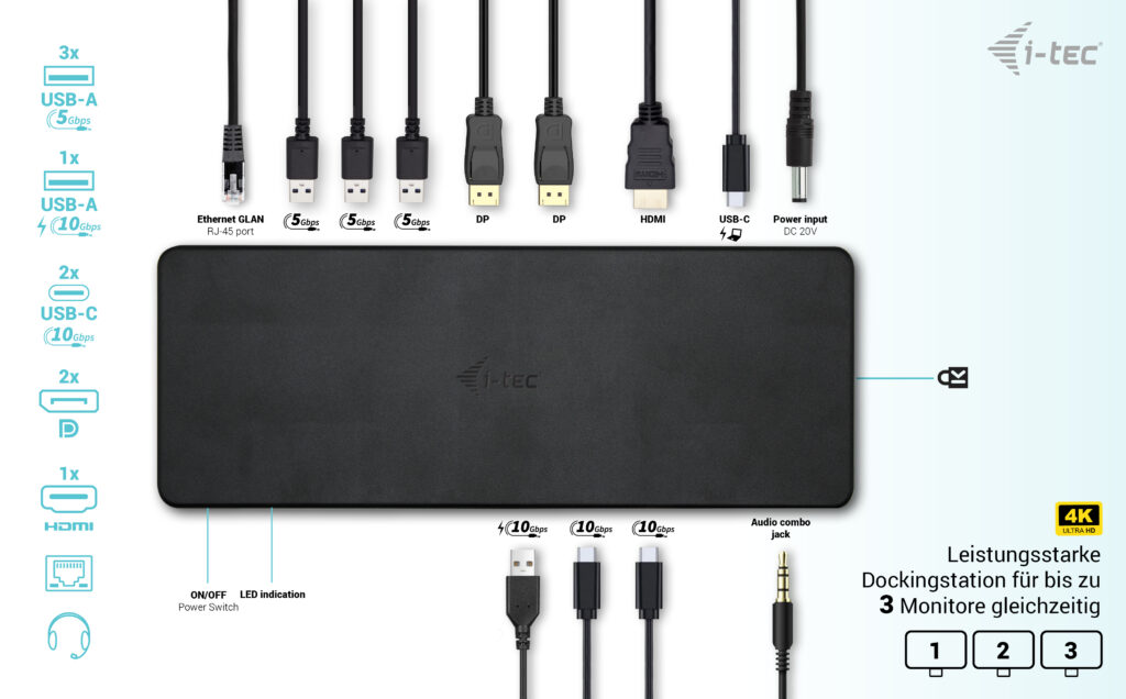 i-tec Dockingstation USB-C Gen2 Thunderbolt 3 Thunderbolt 4