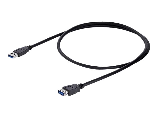 StarTech.com 1m USB 3.0 Verlängerungskabel - USB 3 Typ A Kabel Verlängerung - Stecker/ Buchse - Schwarz - USB-Verlängerungskabel - USB Typ A bis USB Typ A - 1 m