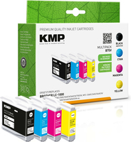 KMP B75V  schwarz, cyan, magenta, gelb Druckerpatronen kompatibel zu brother LC1000VAL, 4er-Set