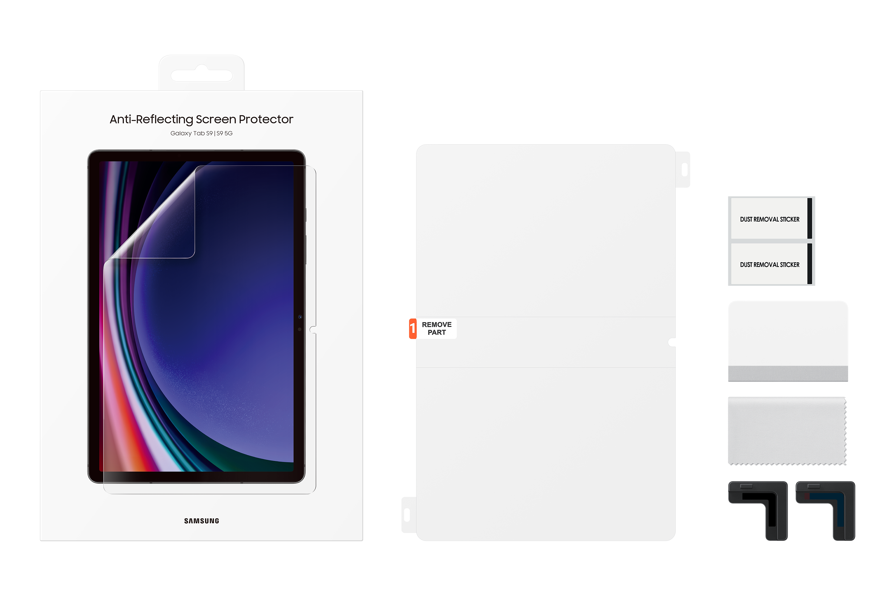 SAMSUNG AntiReflecting Screen Protector fuer Galaxy Tab S9 S9 FE S10 FE S10 Lite Transparent