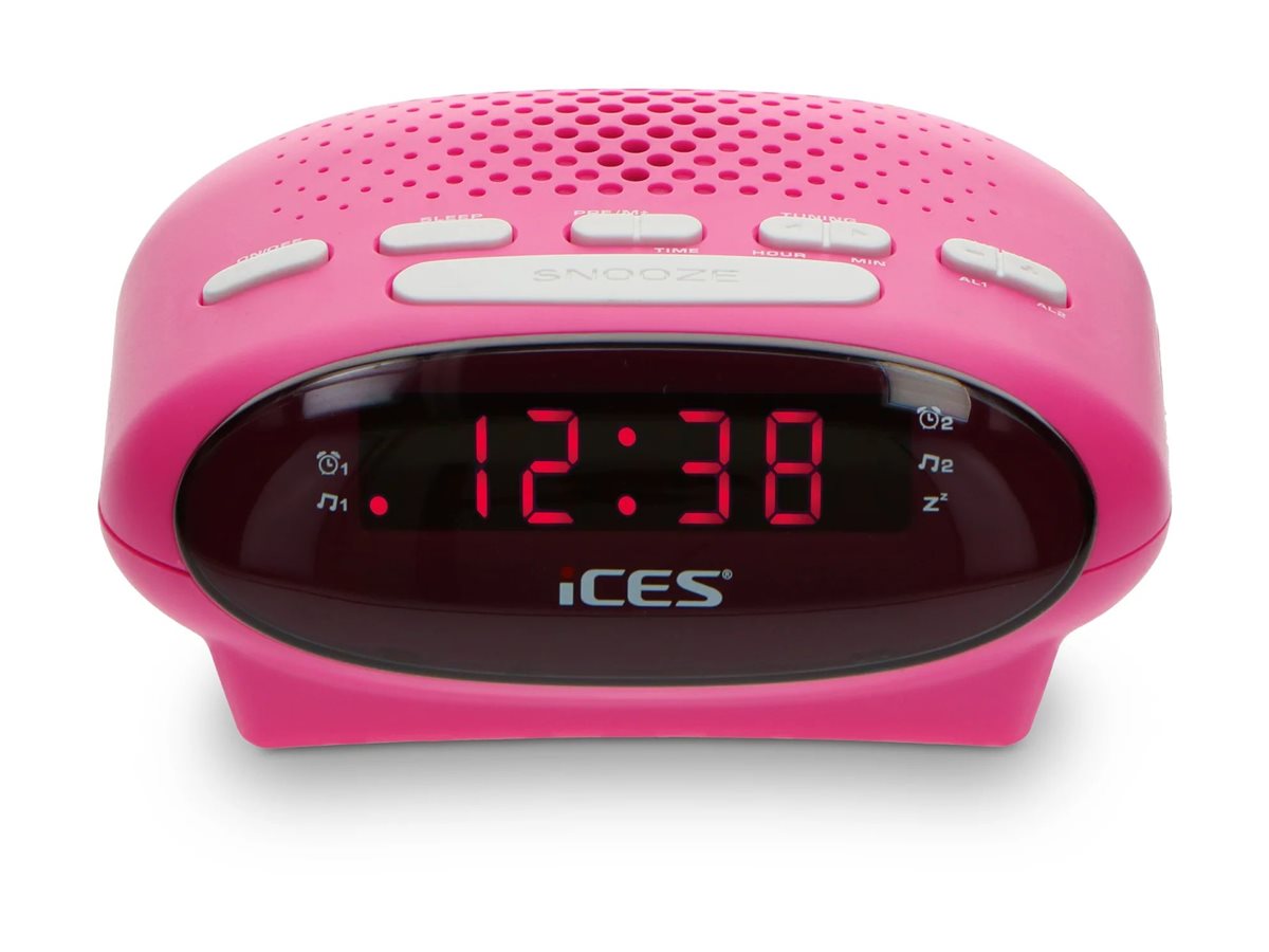 LENCO ICR210 FMUhrenradio Radiowecker, pink