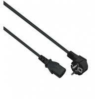 helos Netzanschlusskabel, Schutzkontaktstecker 90° auf C13, schwarz, 5,0m helos Netzanschlusskabel, Schutzkontaktstecker 90° auf C13, schwarz, 5,0m