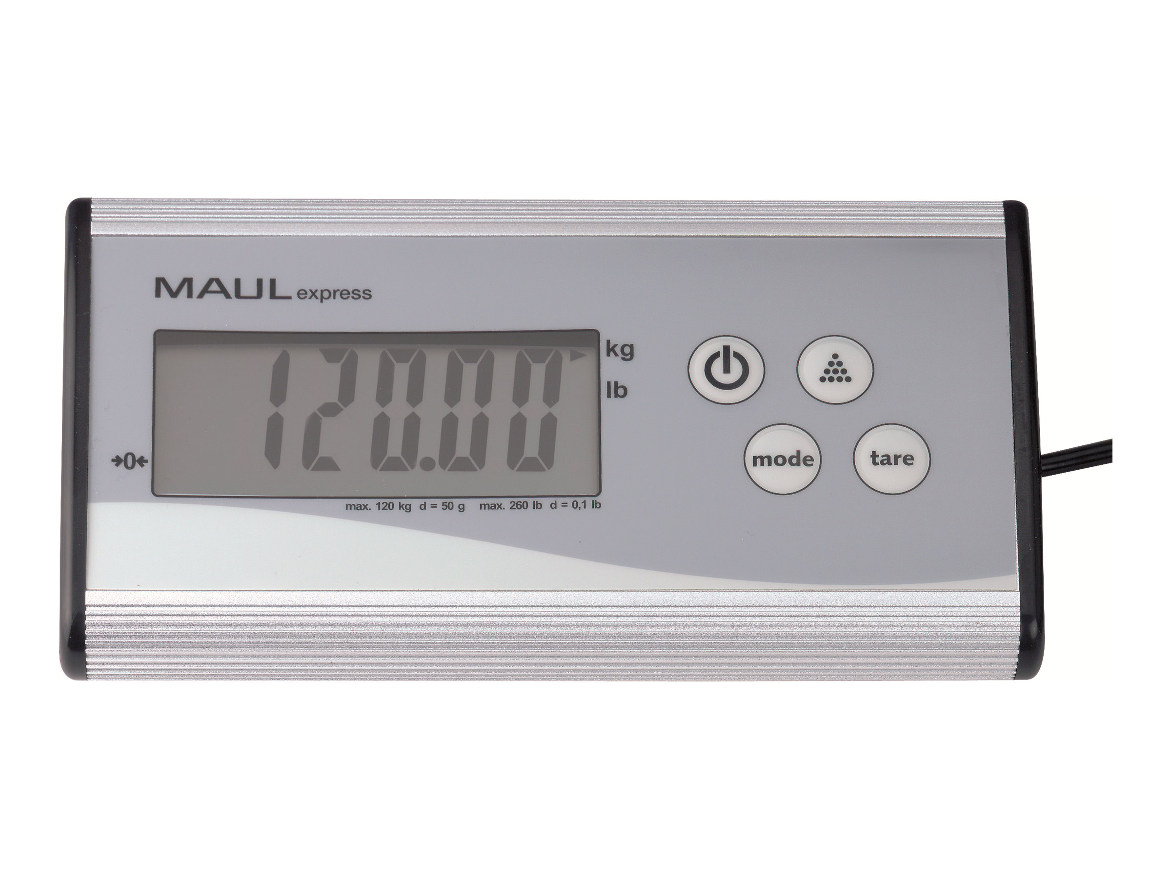 MAUL Paketwaage MAULcargo 120,0 kg silber fÃ¼r max. 120,0 kg