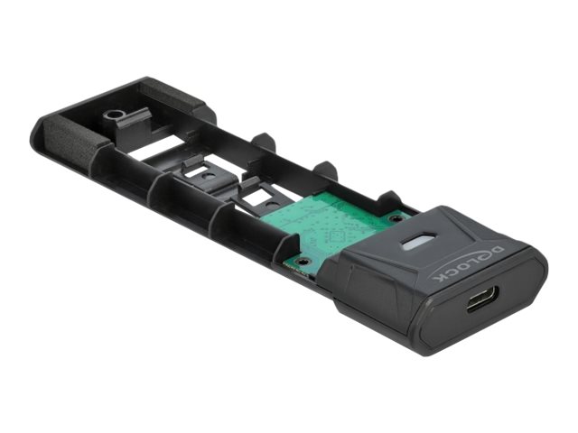 DELOCK Externes USB-C Combo Geh?use f?r M.2 NVMe PCIe oder SATA SSD werkzeugfrei
