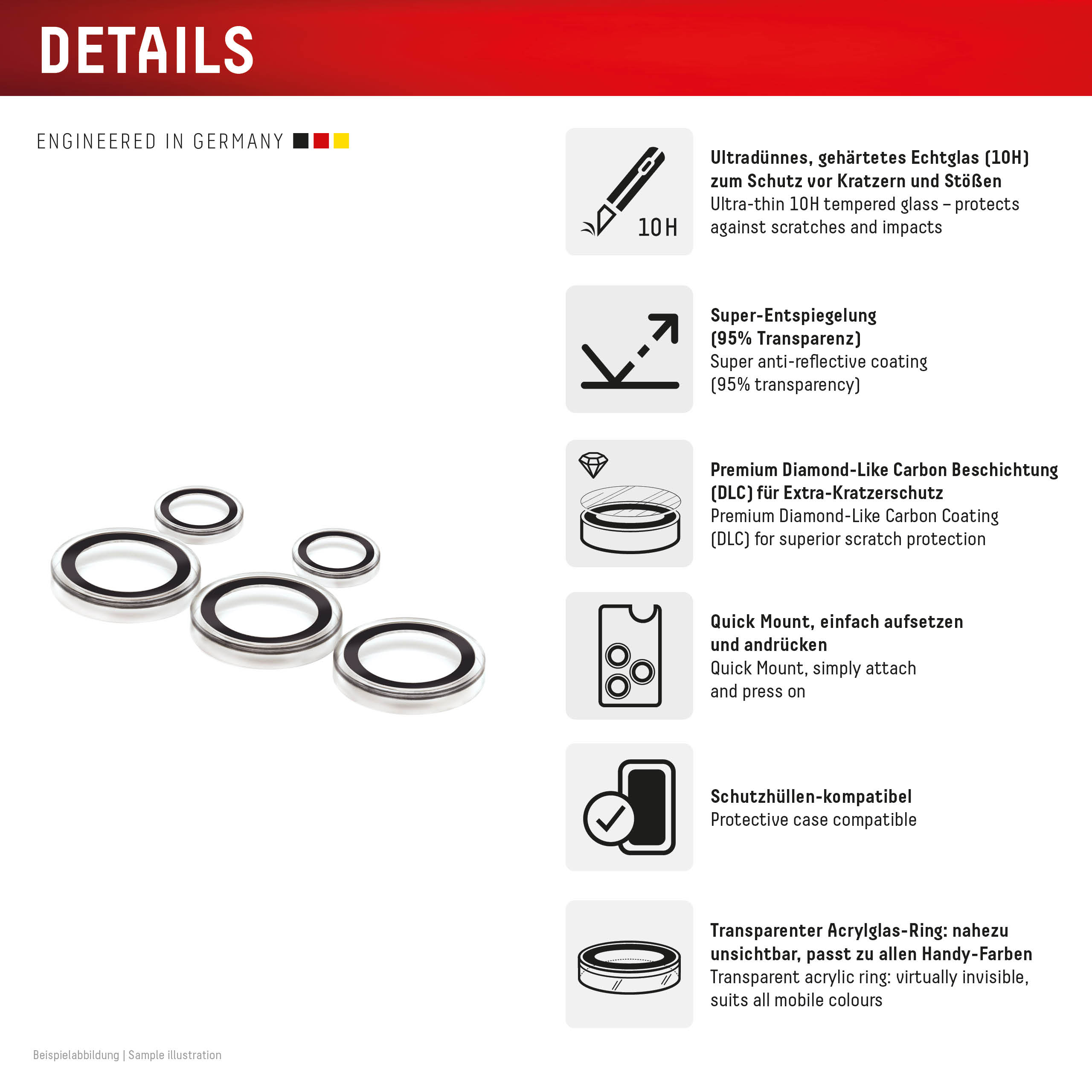 E.V.I. DISPLEX CamGlass Single Lens Samsung Gal S26 Ultra