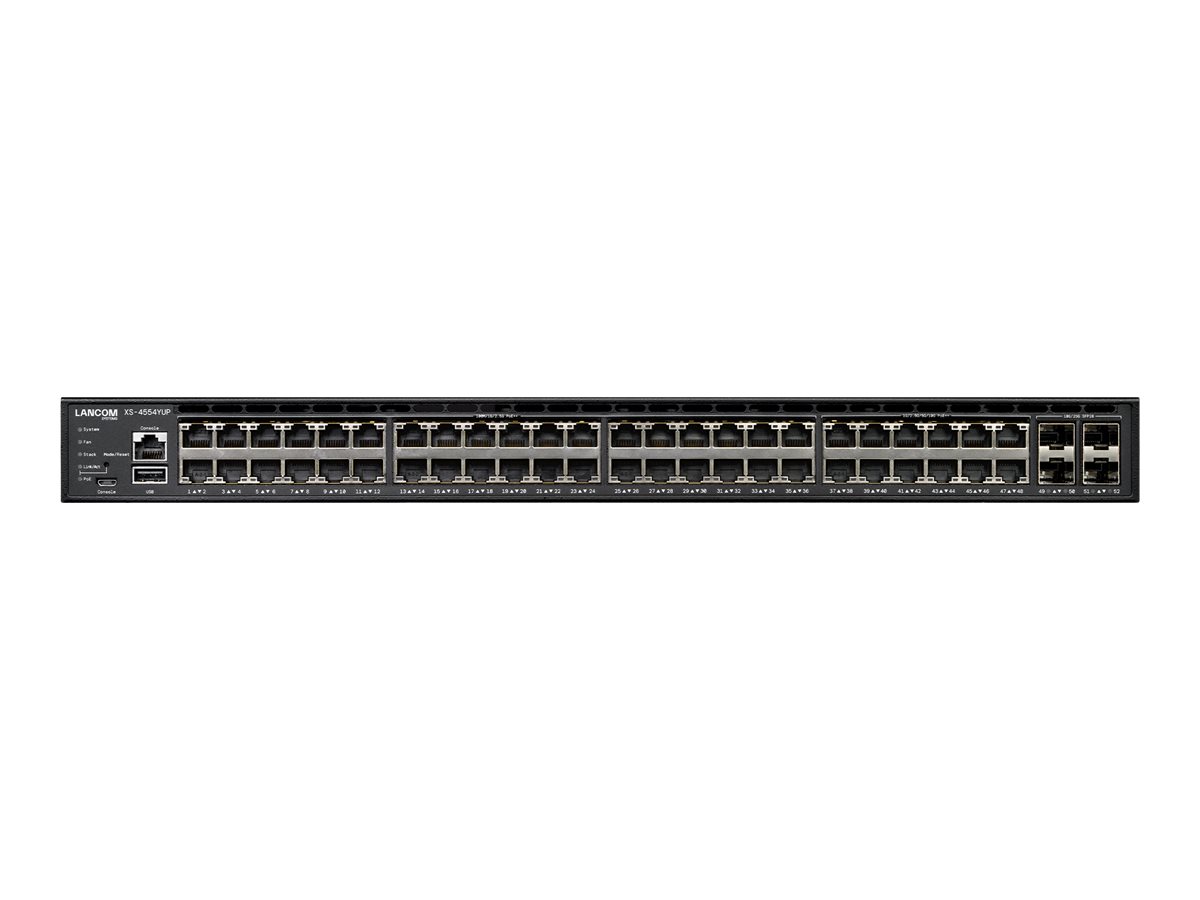 LANCOM XS4554YUP Stapelbarer L3Managed MultiGig PoE Access Switch 36x 2,5GE und 12x 10GE PoE 8023bt Typ 4 4x SFP28