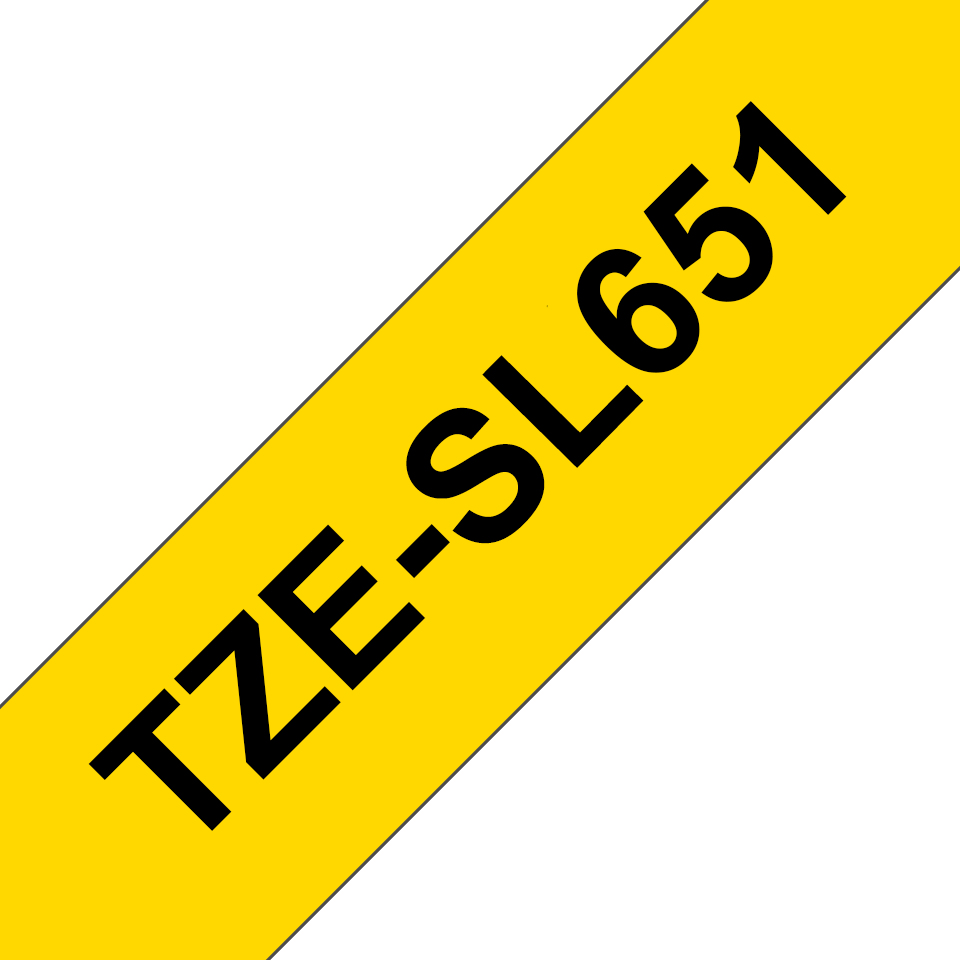 Brother TZeSL651 gelbschwarz, 24 mm, selbstlaminierend, 8 m