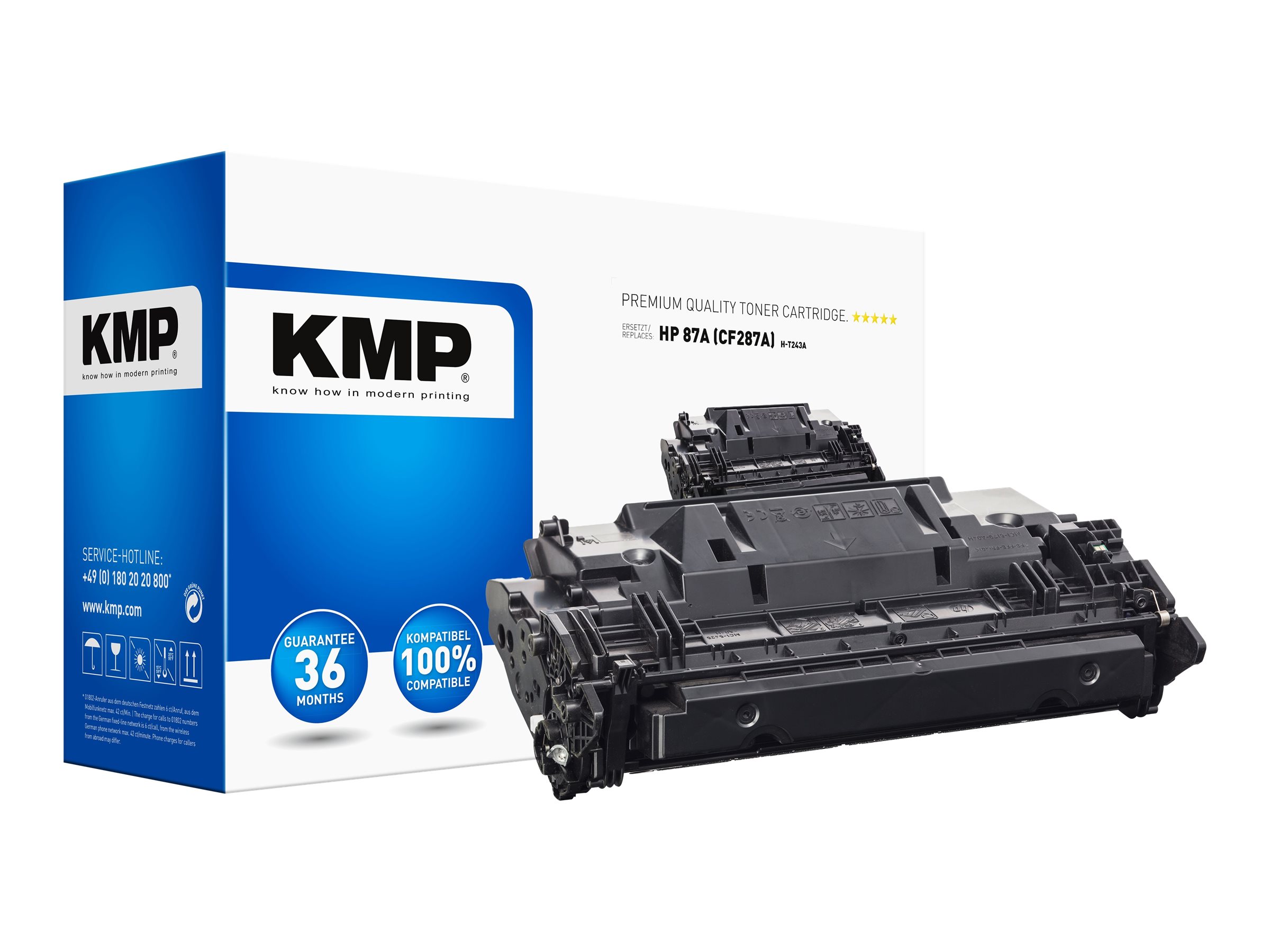 KMP H-T243A schwarz Toner kompatibel zu HP 87A (CF287A) KMP H-T243A schwarz Toner kompatibel zu HP 87A (CF287A)