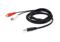 Equip Audiokabel 2 RCA W miniphone 35mm M 2,5m Black