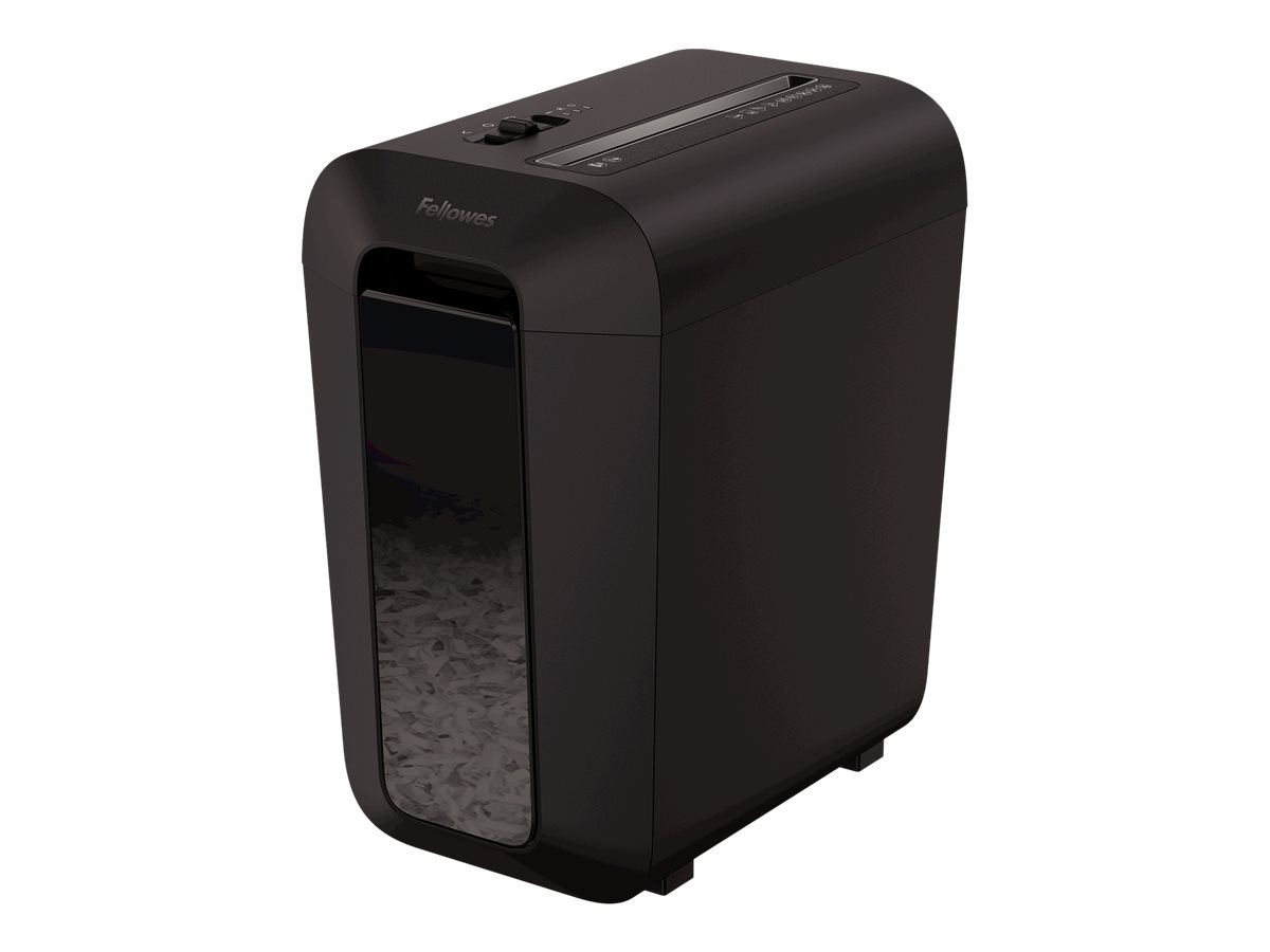 Fellowes Powershred LX65 Aktenvernichter mit Partikelschnitt P-4, 4 x 40 mm, bis 10 Blatt, schwarz