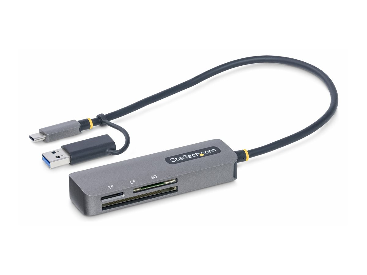 STARTECH.COM USB 3.0multikartenleser SD/microSD/CF USB-C Kartenleser mit USB-A Adapter Externer Kartenlesegerät