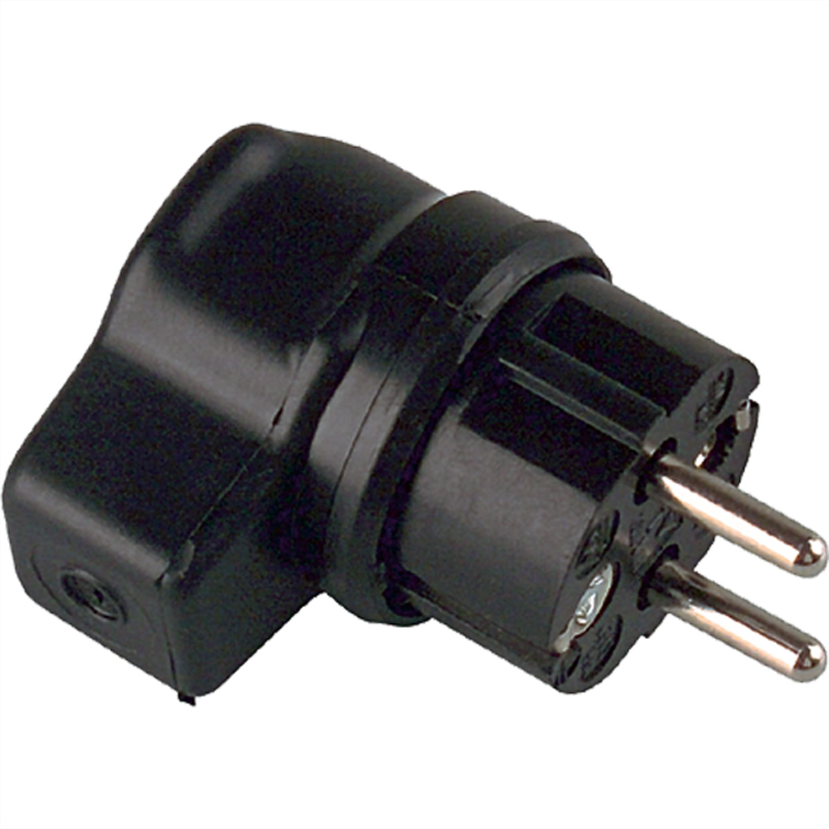 BACHMANN Vollgummi-Winkelstecker schwarz belg./franz.