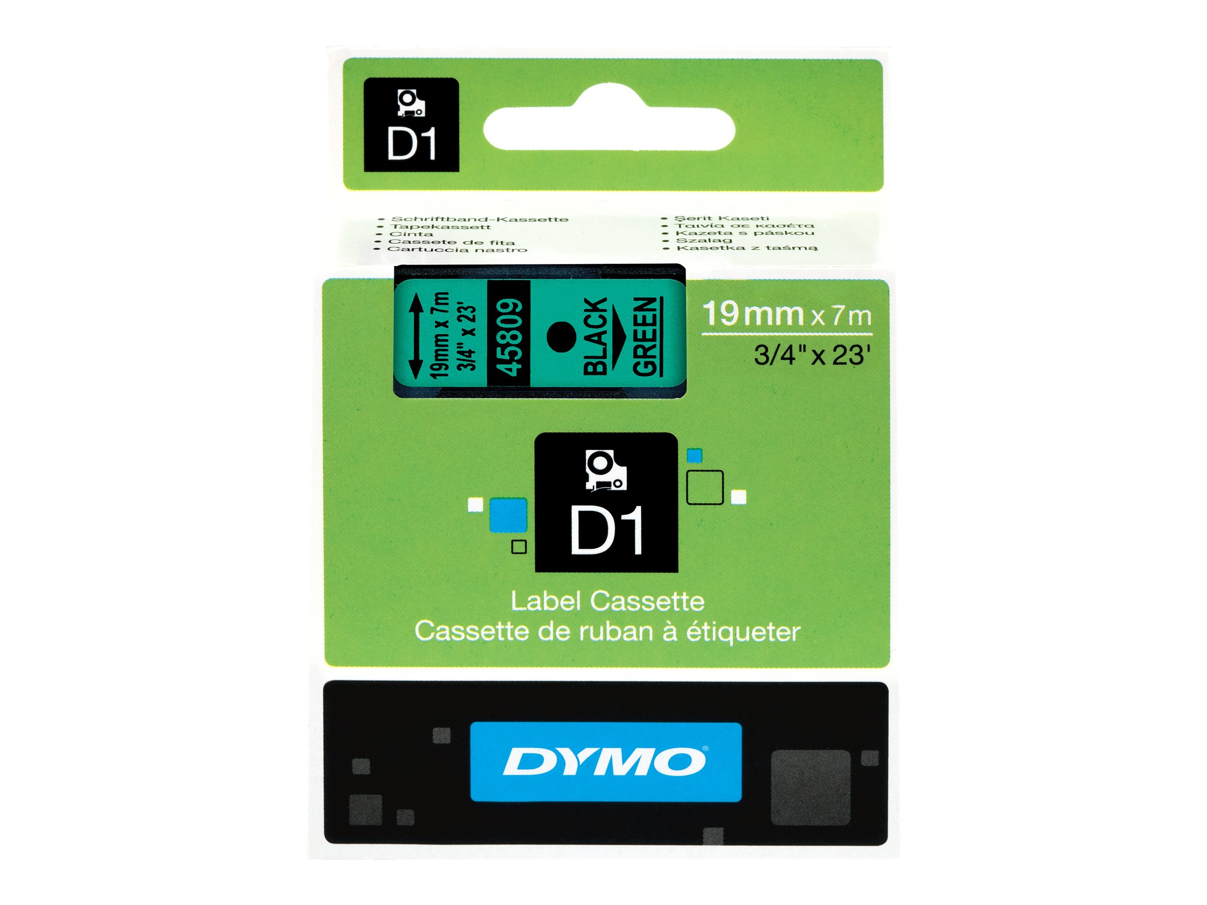 S0720890 DYMO D1 19mm SCHWARZ-GRUEN