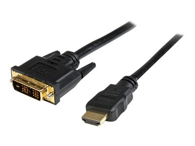 StarTech.com 50cm HDMI auf DVI-D Kabel - Stecker/Stecker - HDMI/DVI Adapterkabel / Adapter Kabel - Schwarz - Videokabel - 50 cm