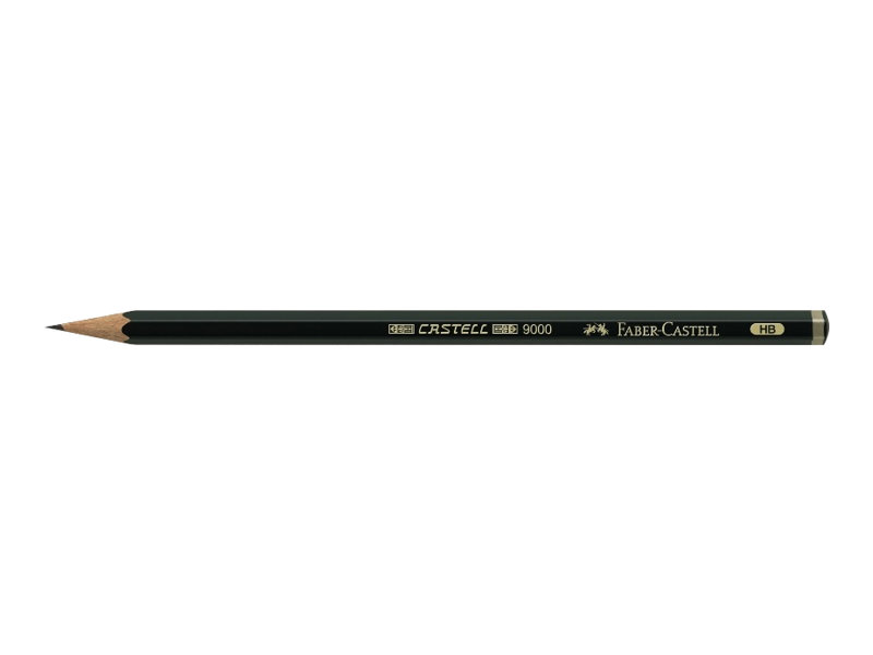 FABER-CASTELL 9000 Bleistift 3B grün, 1 St. FABER-CASTELL 9000 Bleistift 3B grün, 1 St.