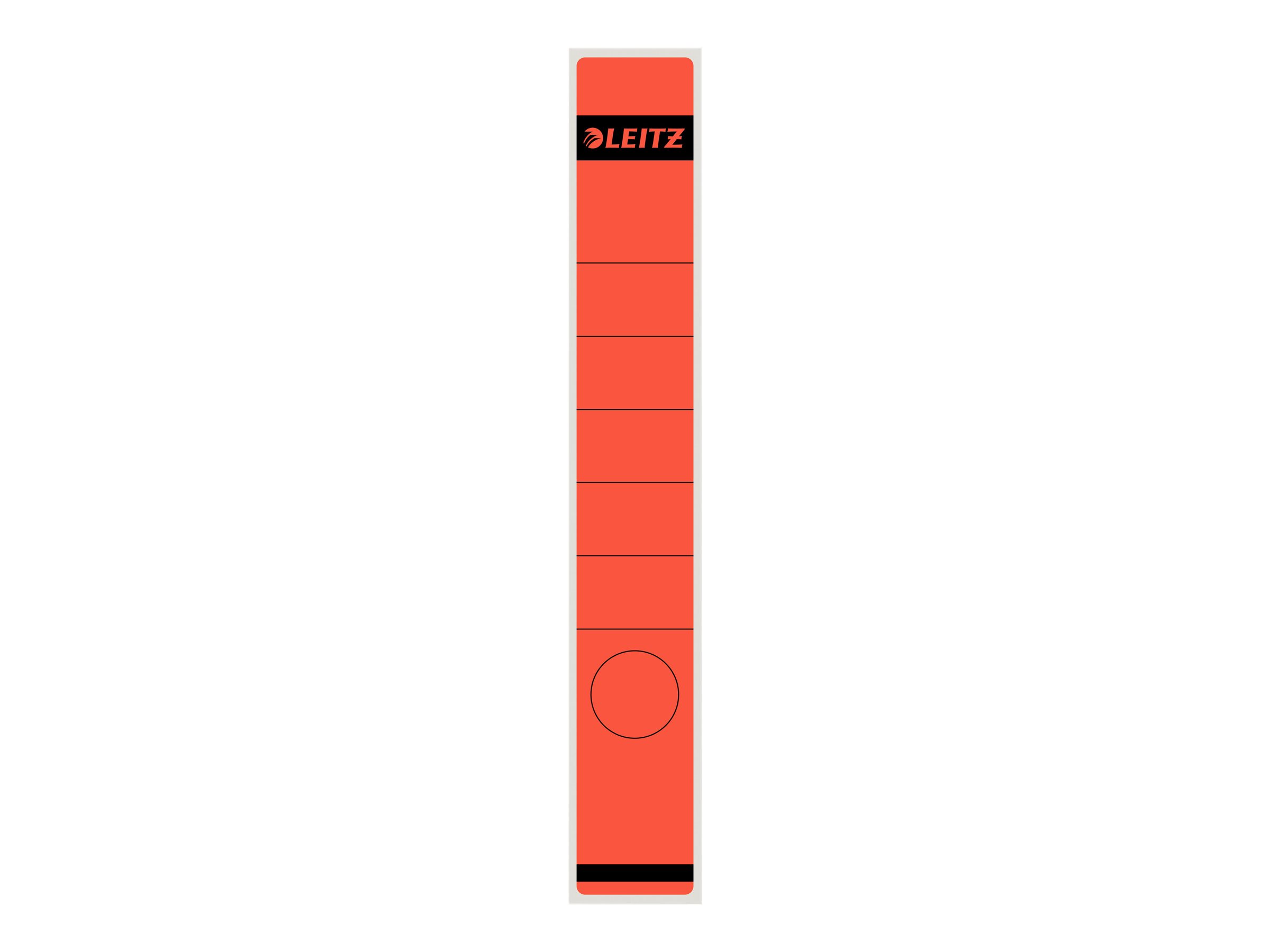 10 LEITZ Ordneretiketten 1648 rot fuer 5,2 cm Rueckenbreite 10 LEITZ Ordneretiketten 1648 rot fuer 5,2 cm Rueckenbreite