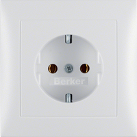 Berker Steckdose SCHUKO 47429909 polarweiss matt Berker Steckdose SCHUKO 47429909 polarweiss matt