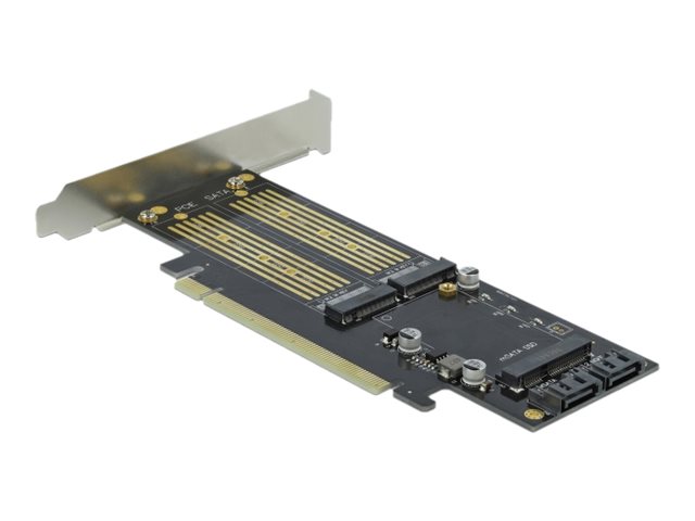 Delock PCI Express x16 Karte zu 1 x M.2 Key B + 1 x NVMe M.2 Key M + 1 x mSATA -