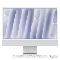 APPLE iMac Z1E2 59,62cm 23,5Zoll Standardglas M4 8C CPU/8C GPU/16C N.E. 16GB 512GB SSD Gbit Eth MM NumKey TID DE Silber