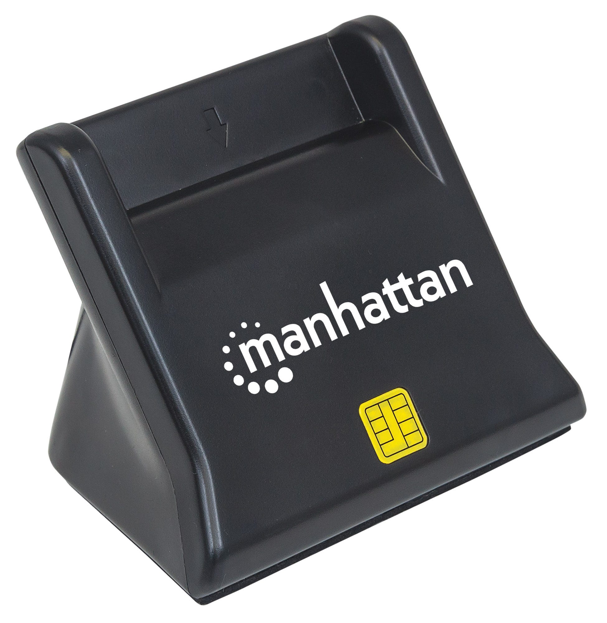 MANHATTAN USBSIMKartenlesegeraet mit Standfuss USBSmartcard USB 20 Kontaktlesegeraet schwarz