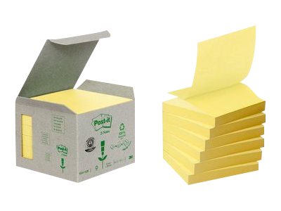 Post-it® Recycling Z-Notes Haftnotizen R3301B gelb, 6 Bloecke