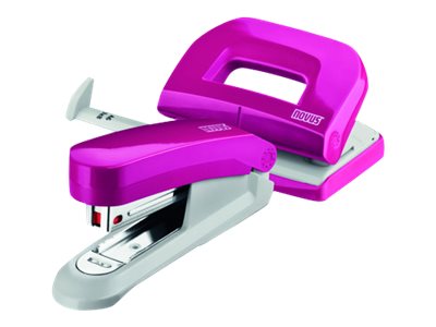 novus Locher und Heftgeraete Set E210/E15 pink novus Locher und Heftgeraete Set E210/E15 pink
