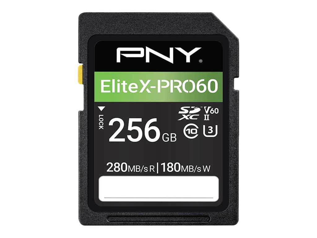 PNY SD EliteX-PRO 60 UHS-II 256GB Flash Memory Card PNY SD EliteX-PRO 60 UHS-II 256GB Flash Memory Card
