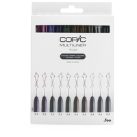 COPIC Multiliner Color Fineliner farbsortiert 0,3 mm, 10 St