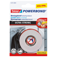 tesa Montageband POWERBOND 55791 doppelseitiges Klebeband 19,0 mm x 1,5 m, 1 Rolle
