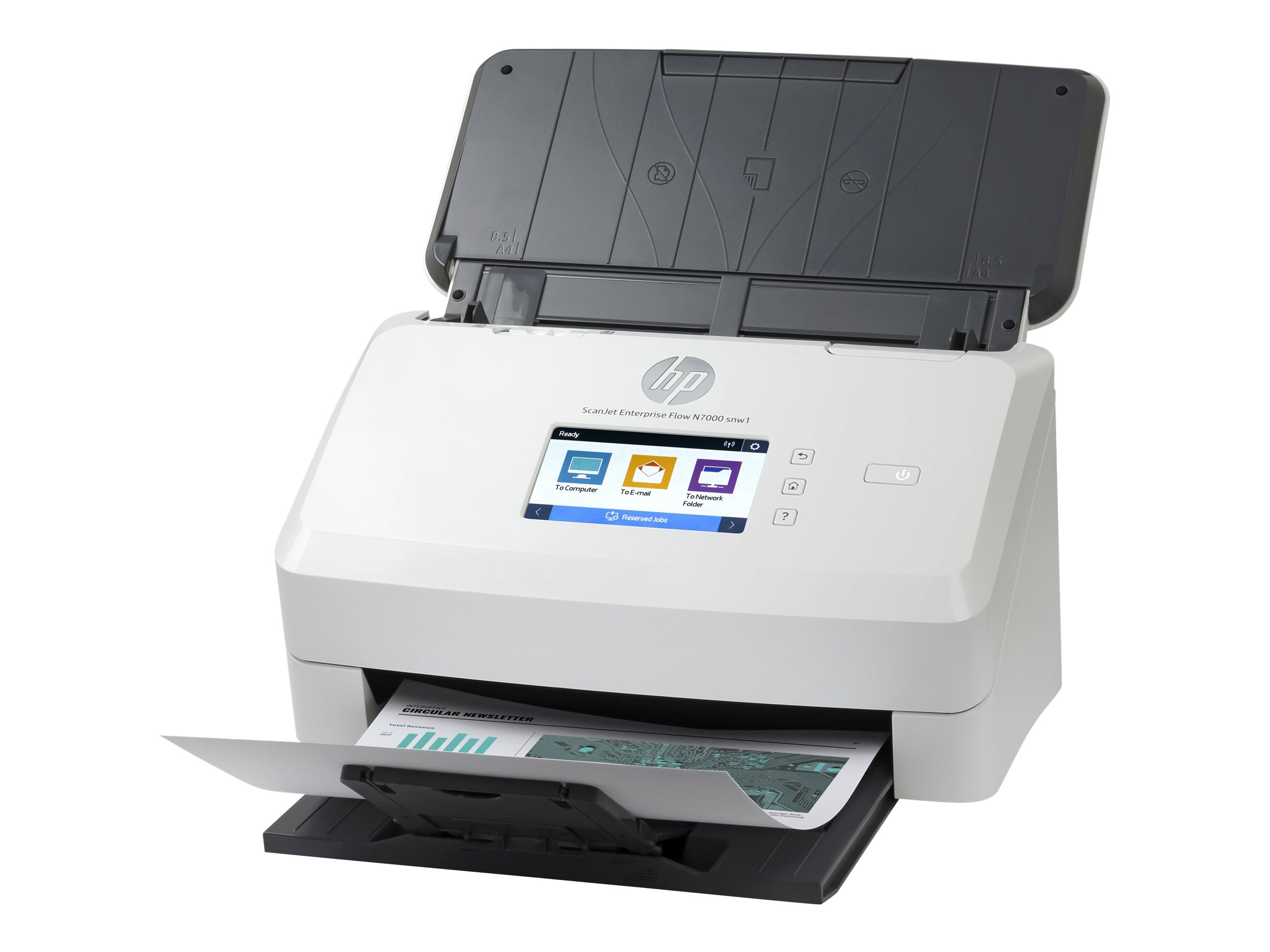 HP ScanJet Enterprise Flow N7000 snw1 Document scanner CMOS CIS Duplex 216x3100mm 600x600dpi 75ppm ADF 80sheets 7500scans LAN Wi-Fi HP ScanJet Enterprise Flow N7000 snw1 Document scanner CMOS CIS Duplex 216x3100mm 600x600dpi 75ppm ADF 80sheets 7500scans LAN Wi-Fi