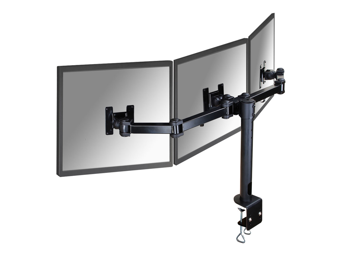 NEOMOUNTS FPMA-D960D3 Desk Mount Clamp 3xFlatscreen 25,4-53,3cm 10-21Zoll VESA 75x75/100x100mm 18kg pivot kipp-dreh-schwe
