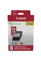 Canon CLI-581 BK/C/M/Y schwarz, cyan, magenta, gelb Druckerpatronen + Fotopapier, 4er-Set Canon CLI-581 BK/C/M/Y schwarz, cyan, magenta, gelb Druckerpatronen + Fotopapier, 4er-Set