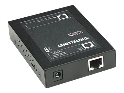 INTELLINET Gigabit PoE+ Splitter Power over Ethernet IEEE 802.3at/af mit 5 / 7,5 / 9 / 12 V DC Ausgangsspannung