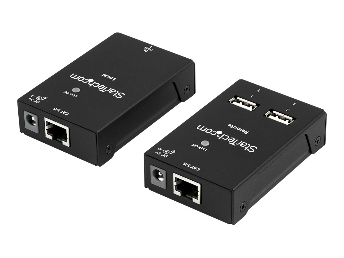 STARTECHCOM 4Port USB 20OverCat5orCat6 Extender 165ft 50m