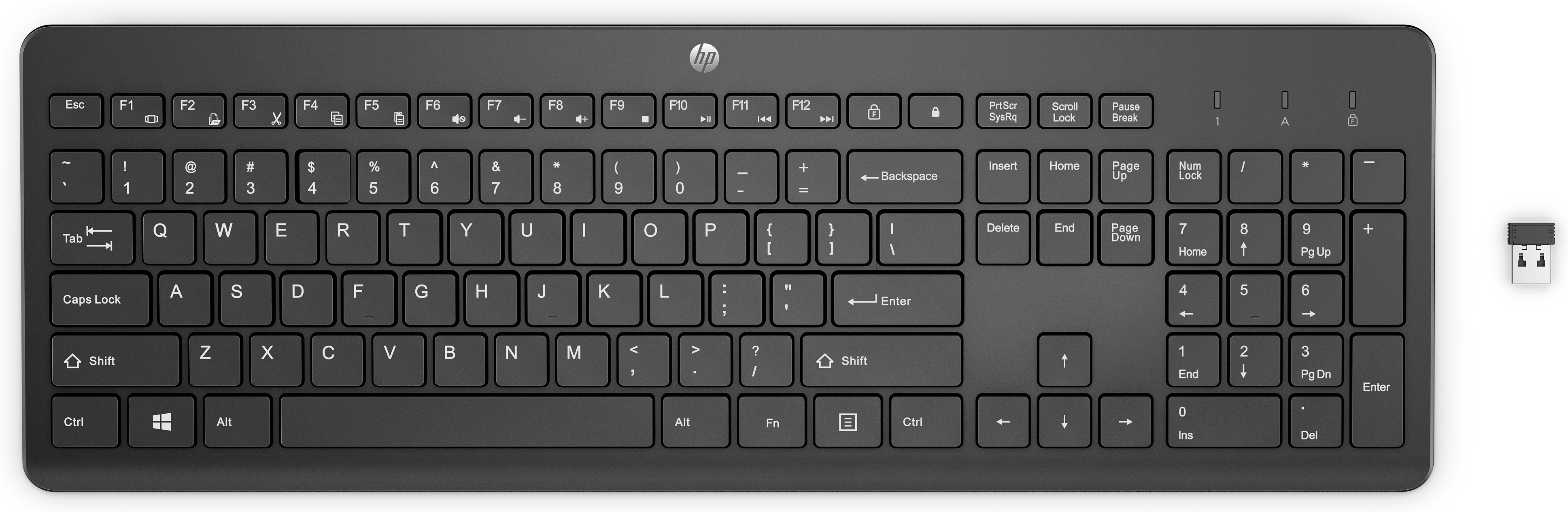HP 230 Wireless Keyboard Black GR tastatur kabellosP