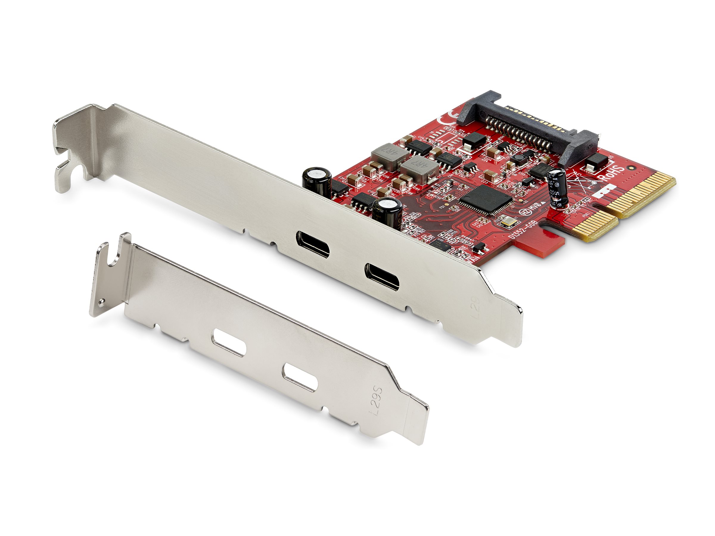 STARTECH.COM 2-Port PCIe USB 3.1 Card - 2x USB-C 3.1 Gen 2 Up to 10Gbps - PCIe Gen 3 x4 - ASM3142 Chipset - Windows Linux and macOS
