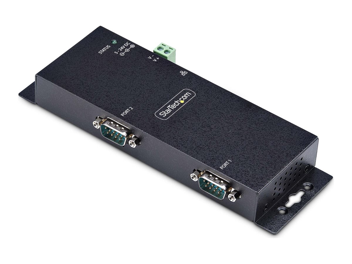 STARTECH.COM 2-Port Seriell auf Ethernet Adapter Serial TCP IP Server Wand/DIN Montage RS232 Ethernet Adapter/Konverter