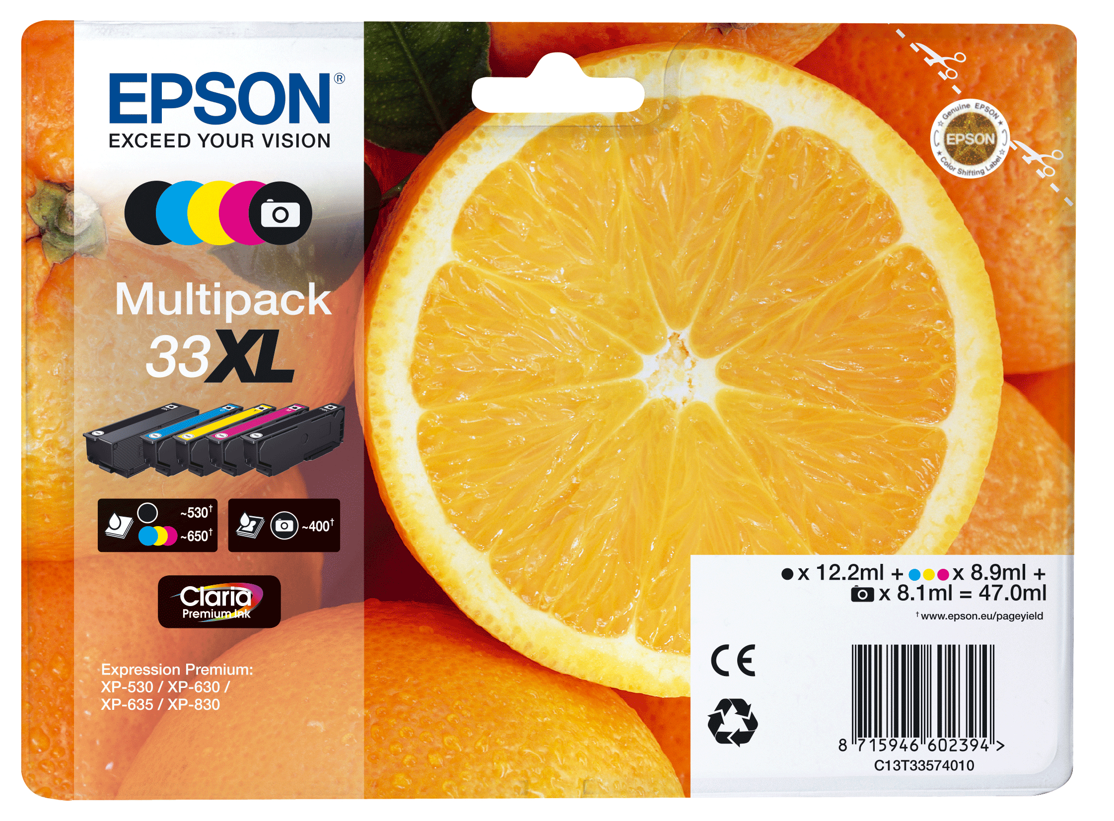C13T33574011 EPSON XP Tinte (5) cmyk pbk C13T33574011 EPSON XP Tinte (5) cmyk pbk
