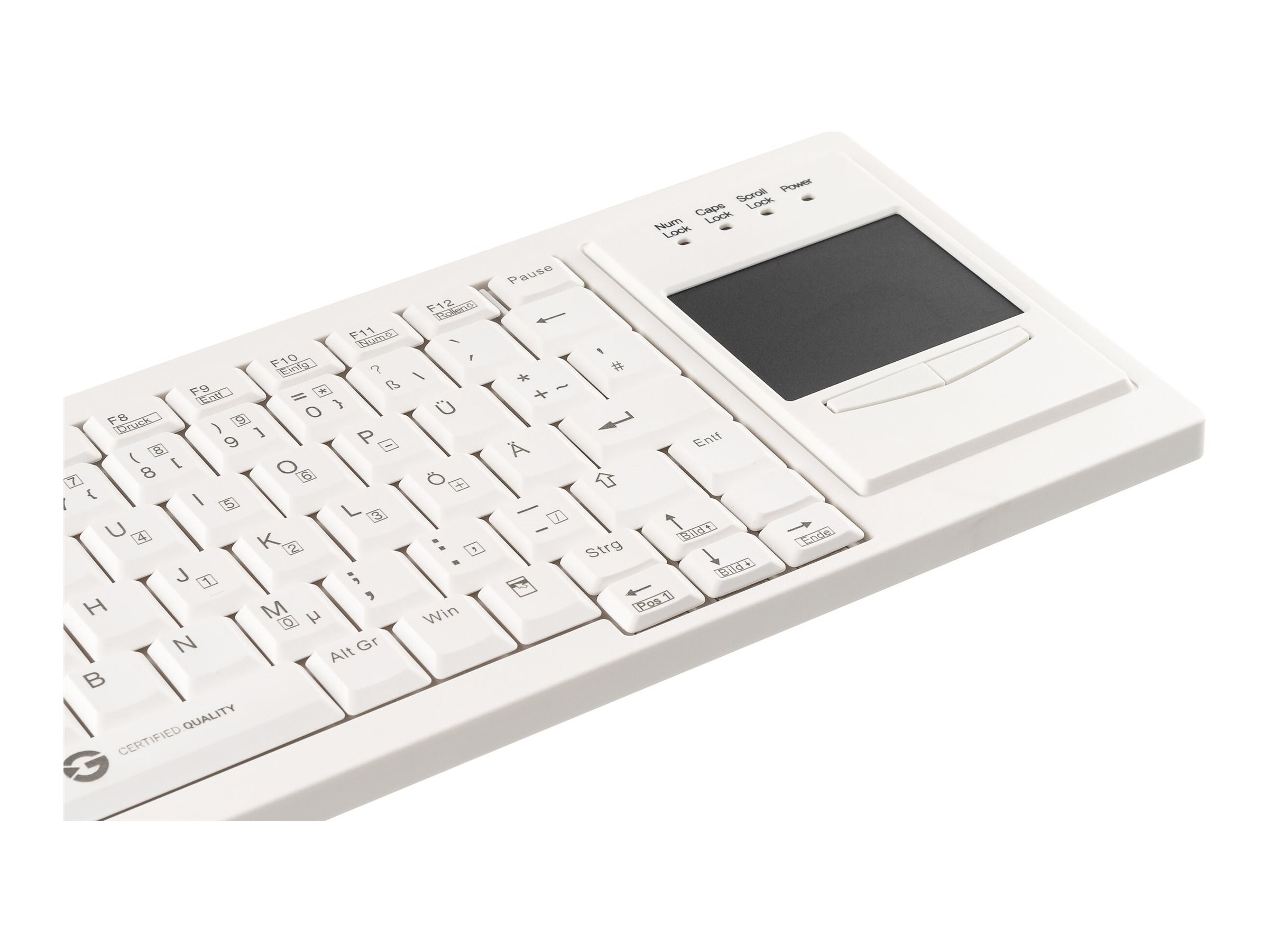 GETT Cleantype Xtra Touch Tastatur mit Touchpad USB Farbe weiss Layout DE GETT Cleantype Xtra Touch Tastatur mit Touchpad USB Farbe weiss Layout DE