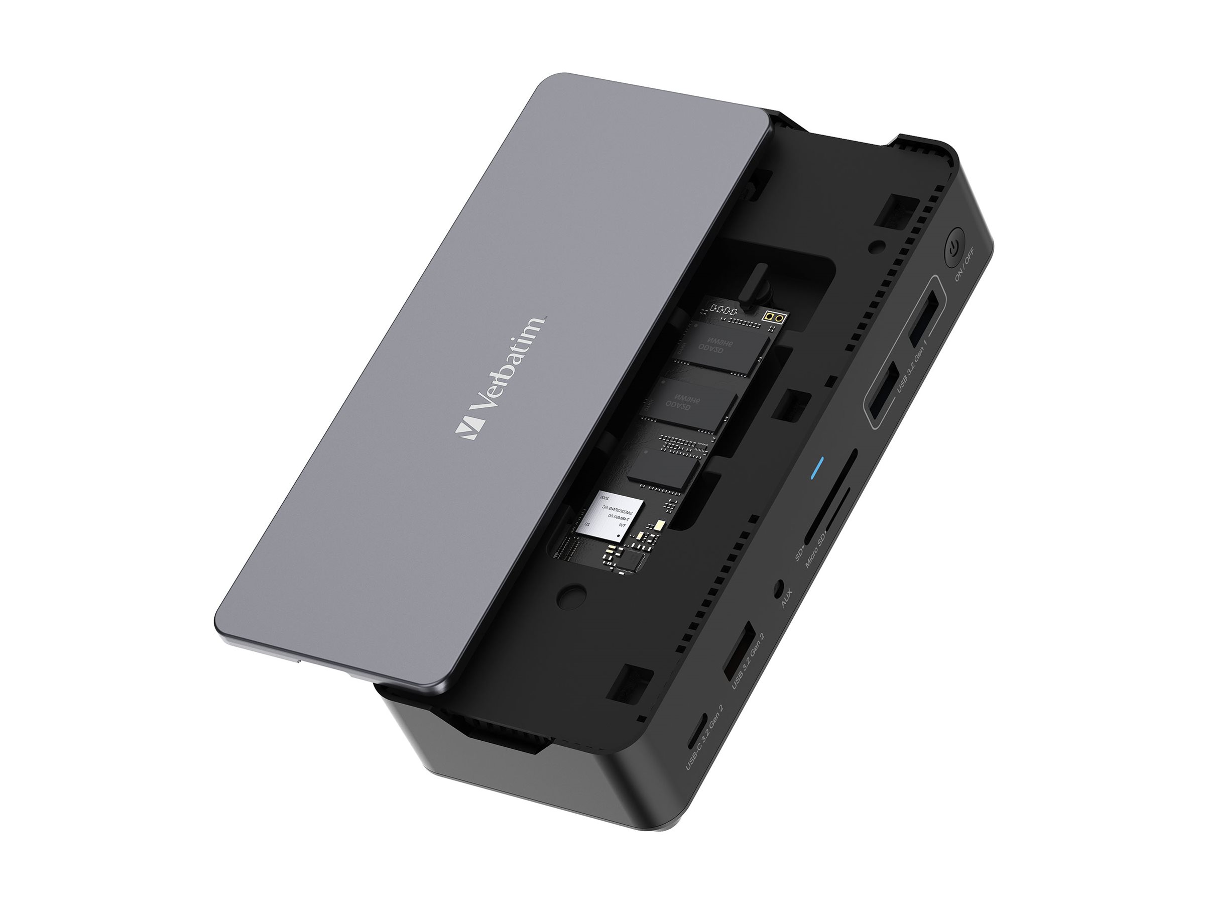 Verbatim USB-C Pro Dockingstation CDS-15S mit HDMI/4K/USB-A/USB-C/SSD Slot/SD
