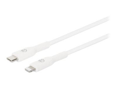 MANHATTAN USB-C auf Lightning Sync-/Ladekabel MFi-zertifizierten 8-pol. Lightning-Stecker 1 m für iPhone iPad iPod 480 Mbit/s weiss MANHATTAN USB-C auf Lightning Sync-/Ladekabel MFi-zertifizierten 8-pol. Lightning-Stecker 1 m für iPhone iPad iPod 480 Mbit/s weiss