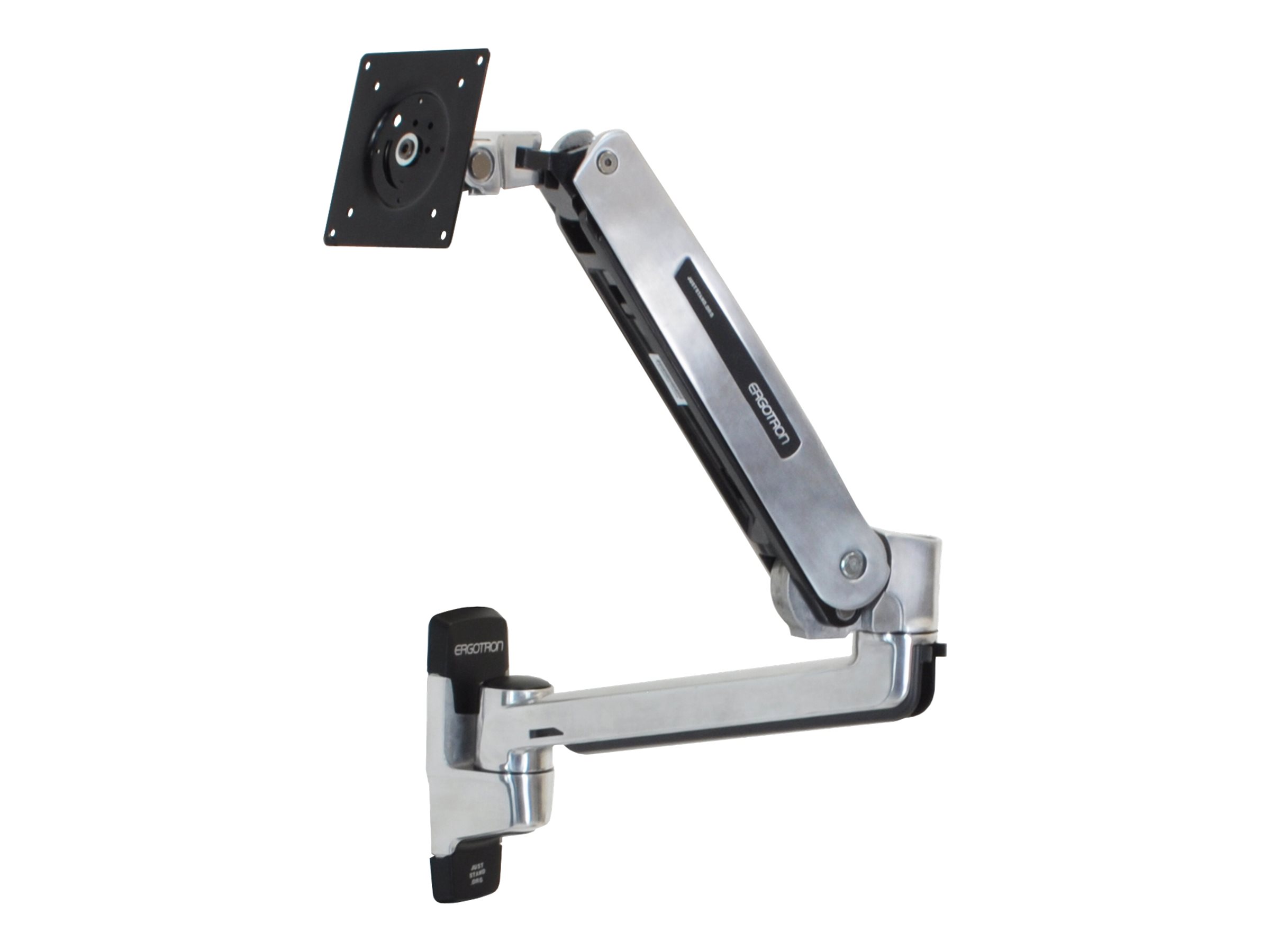 Ergotron LX Steh‑Sitz Monitorarm Polished Aluminum
