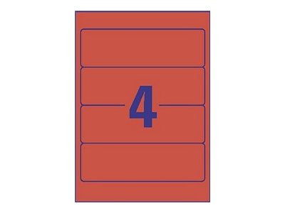 80 AVERY Zweckform Ordneretiketten L4766-20 rot 80 AVERY Zweckform Ordneretiketten L4766-20 rot