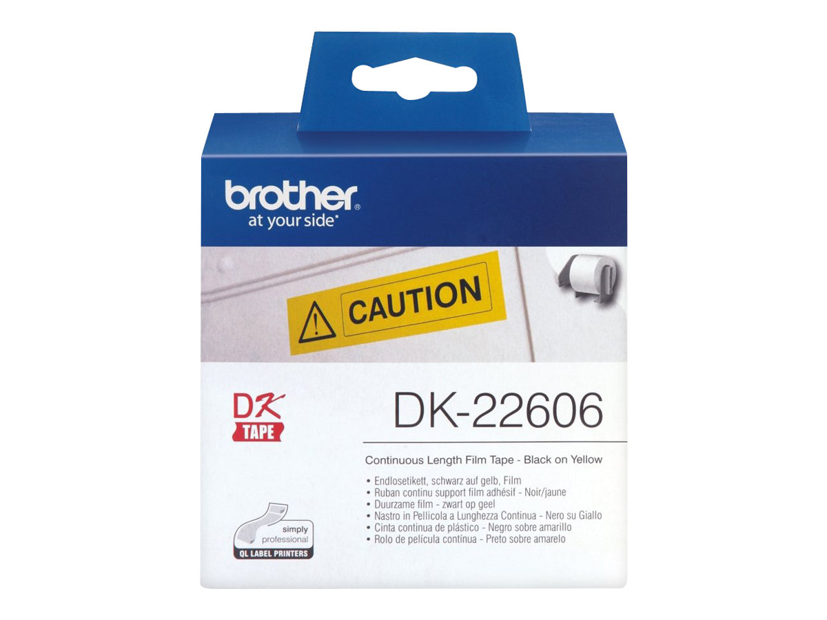 DK22606 BROTHER PT QL550 ETIKETTEN GELB DK22606 BROTHER PT QL550 ETIKETTEN GELB