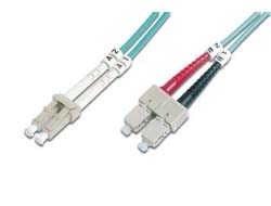 LWL Patchk.,LC/SC Multimode 50/125 µ, Duplex 10m, Kl.OM3