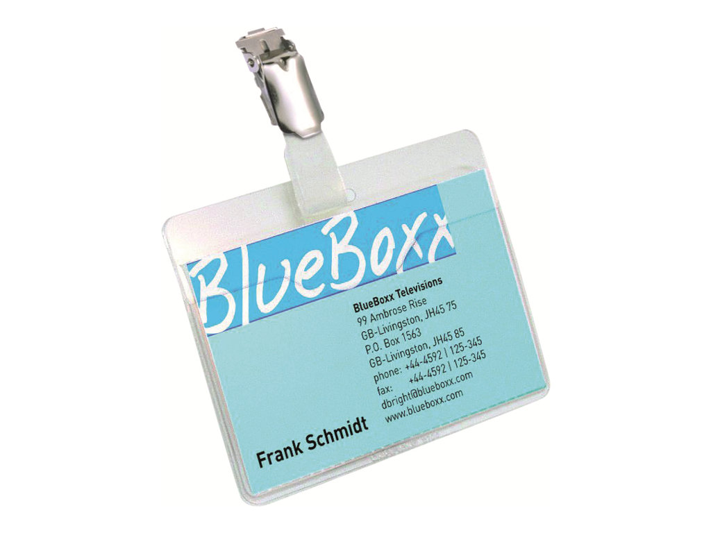 25 DURABLE Namensschilder mit Clip 9,0 x 6,0 cm 25 DURABLE Namensschilder mit Clip 9,0 x 6,0 cm
